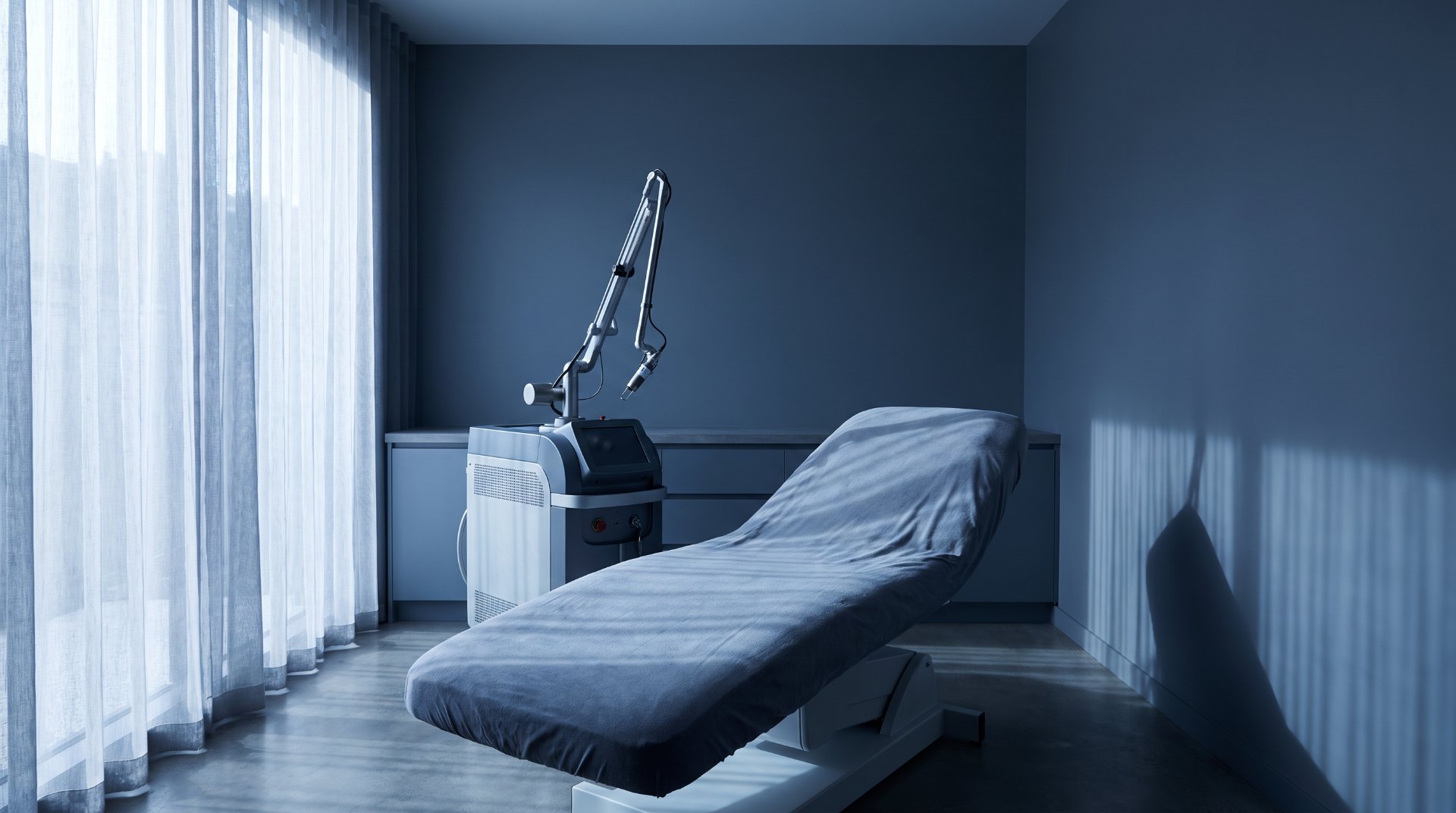 Sala de tratamiento láser con luz natural difusa